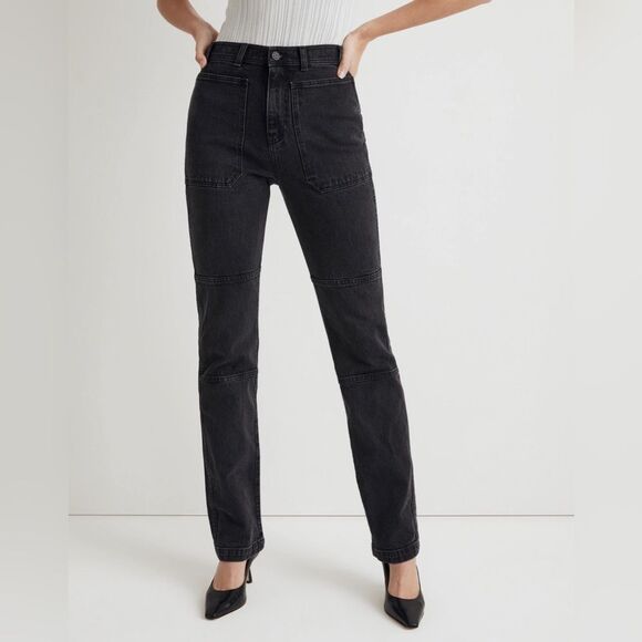 Madewell The '90s Straight Utility Jeans in Camplin Wash Size 23 High Rise NWT - Picture 1 of 9